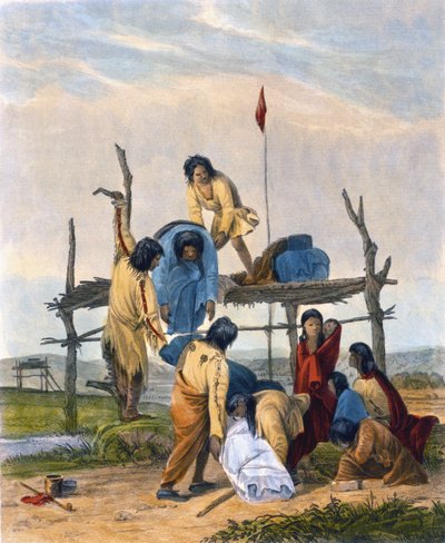 Indian Burial, 1853 by Captain Seth Eastman